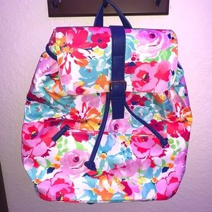 NWOT Punctuate bright floral bookbag